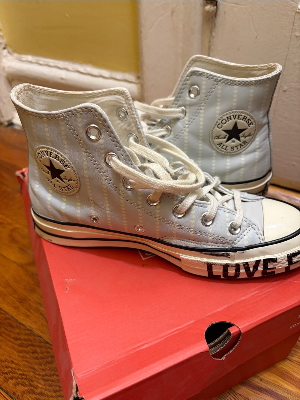 Converse women’s Chuck Taylor All Star High Top Sneakers - Light blue with White